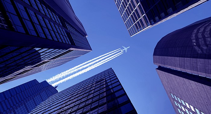 Skyscraper with Jet