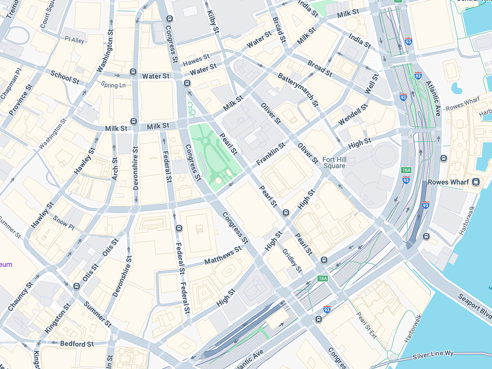 Map of Boston area